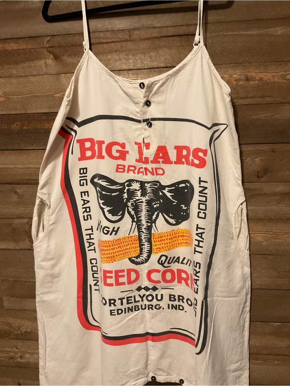 Jaded Gypsy High Quality Romper Big Ears Elephant Corn Sack Size S/M - Picture 2 of 3
